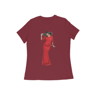 Women's Half Sleeve Round Neck T-Shirt - Unique Front & Back Prints