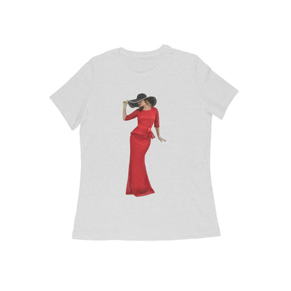 Women's Half Sleeve Round Neck T-Shirt - Unique Front & Back Prints