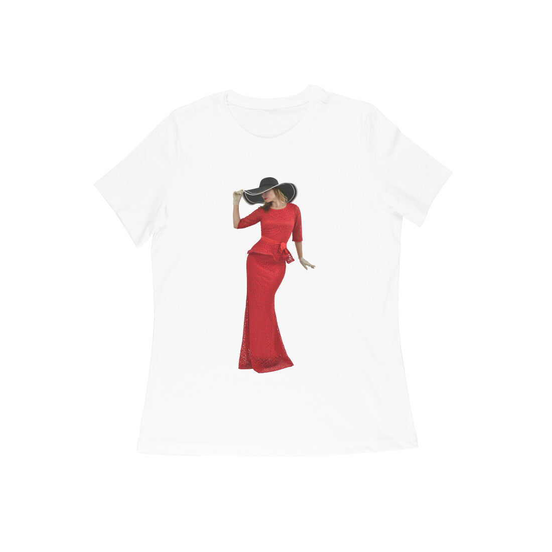 Women's Half Sleeve Round Neck T-Shirt - Unique Front & Back Prints